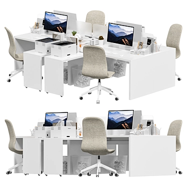  IKEA - Office Workplace 25 Set 3D model image 1 