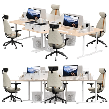 IKEA Office Workplace Bundle 3D model image 1 