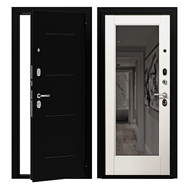 Bravo 7 Metal Entry Door 3D model image 1 