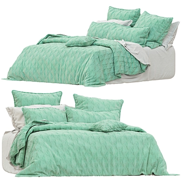 Bianca Barclay Olive Coverlet Set 3D model image 1 