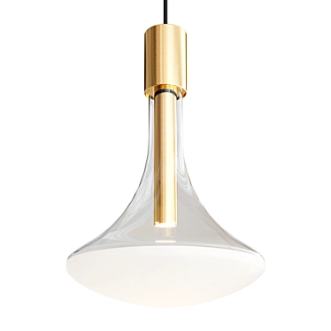 Stylish Glass Pendant Lamp Omar Carraglia 3D model image 1 