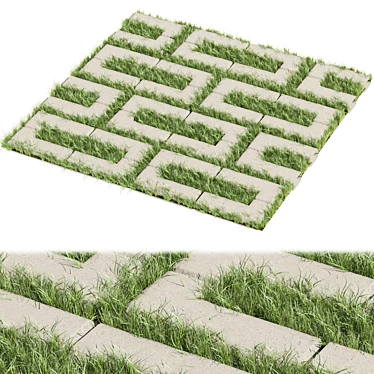 High-Quality Tileable Grass and Concrete - Vol 397 3D model image 1 