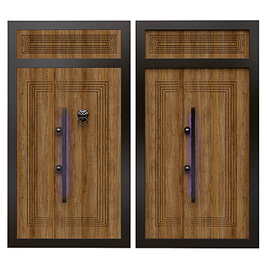 Versatile Modern Rail Door 3D model image 1 