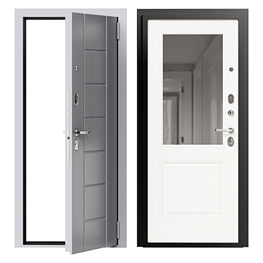 Bravo 18 Entry Metal Door 3D model image 1 