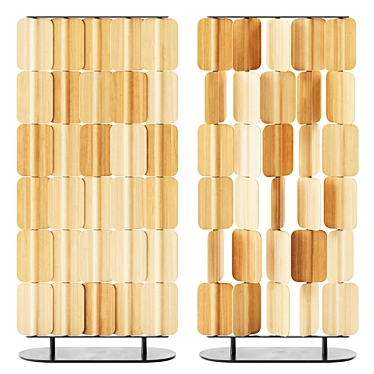 True Design Wooden Acoustic Divider 3D model image 1 