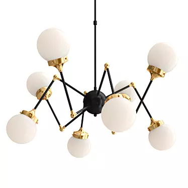 Modern Pendant Chandelier, Large Ø100cm 3D model image 1 