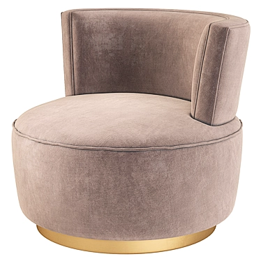 Luxury Velvet Swivel Armchair | 3 Colors 3D model image 1 