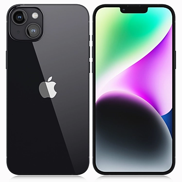 iPhone 14 Plus Midnight Render 3D model image 1 