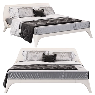 Modern Italian Design Bed 3Ds 3D model image 1 