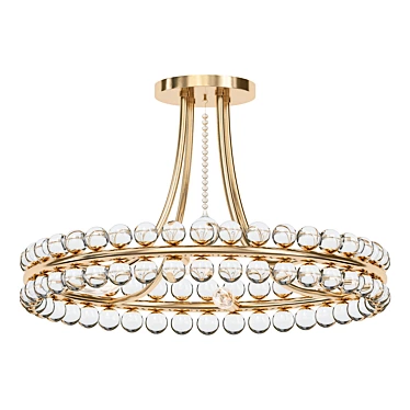 Contemporary Clover Semi Flush Light 3D model image 1 