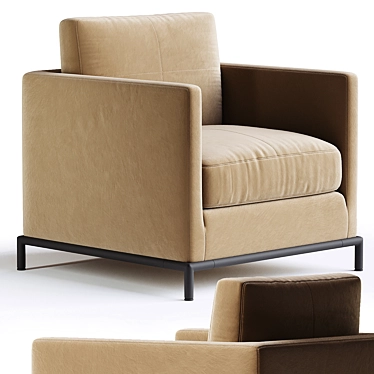 Modern Italian Design Armchair George 3D model image 1 