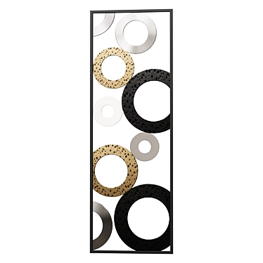 Sleek Metal Bamboo Wall Art 3D model image 1 