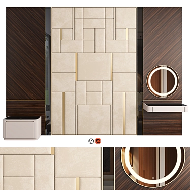 Versatile Wall Panel Decor Set 3D model image 1 