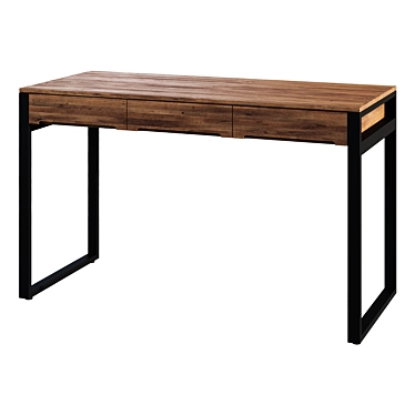 Modern Natural Wood Office Desk 3D model image 1 