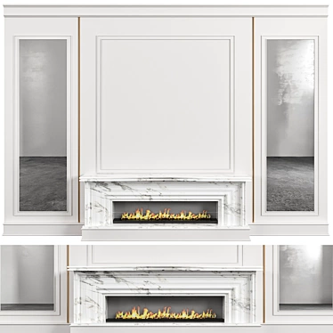  Modern Flames Fireplace No3 3D model image 1 