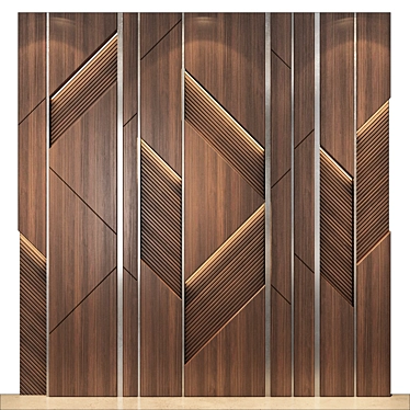 Modern 3D Wall Panel Design 3D model image 1 