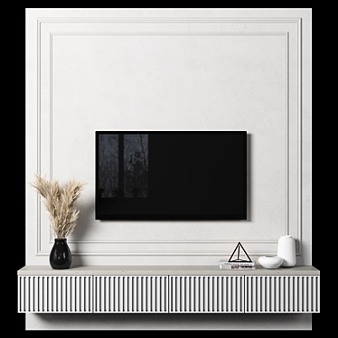  Sleek TV Wall Unit - 2400 x 2700 x 350 mm 3D model image 1 