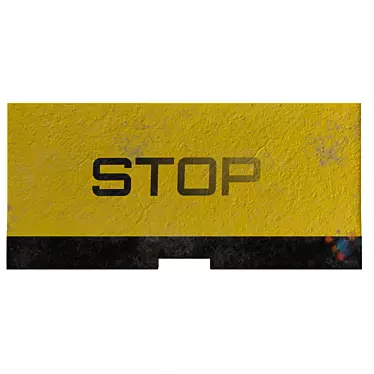 Road Sign "STOP 3D model image 1 