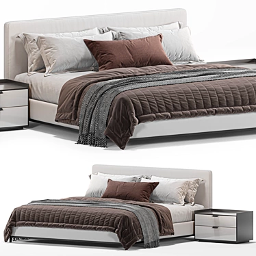 Elegant Minotti Andersen Bed 3D model image 1 