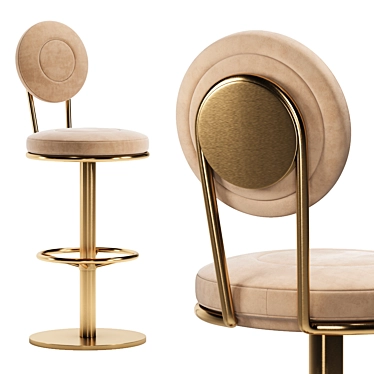 Modern Stylish Iris Bar Chair 3D model image 1 