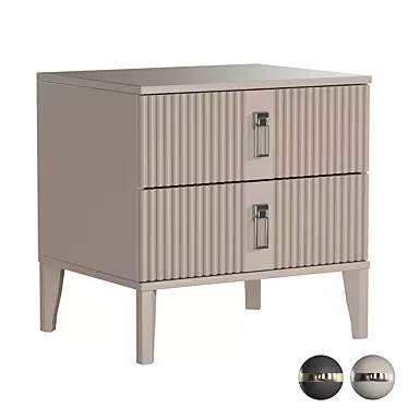 Apollo Bedside Nightstand, Two Colors 3D model image 1 