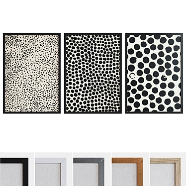 Abstract Modern Picture Frame Set 3D model image 1 