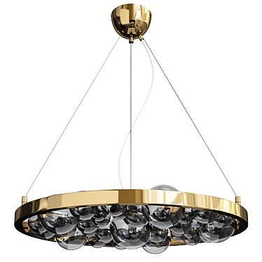 Caviar Bronze Glass Ball Chandelier 3D model image 1 