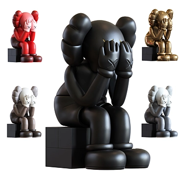 Kaws Passing Through Sculpture 2013 3D model image 1 