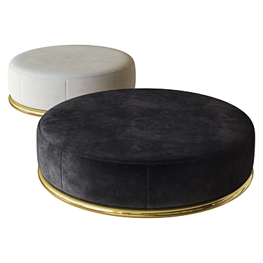 Elegant Abbracci Ottoman 3D Model 3D model image 1 