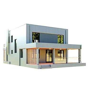 Modern Modular House Kit 3D model image 1 