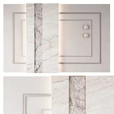 Decorative Wall Panel with Displacement 3D model image 1 