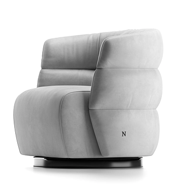 Luxury Natuzzi Couture Armchair 3D model image 1 