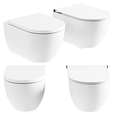 Serel Sapphire Wall-Hung Toilet 3D model image 1 