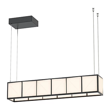 Modern Tiled Diner Pendant Light 3D model image 1 