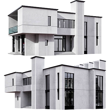 Contemporary Residential Building Design 3D model image 1 