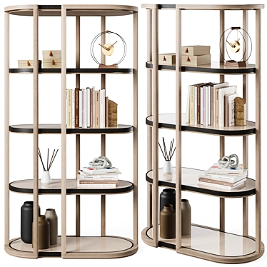 Elegant Bookcase OJAI by Frato 3D model image 1 