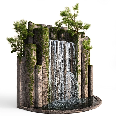 Cascading Waterscape 3D Model 3D model image 1 