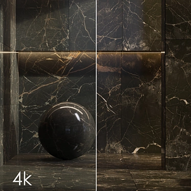 Black Marble Texture Bundle 4k 3D model image 1 