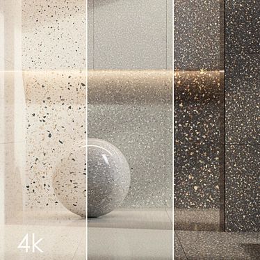 Terrazzo Marble Texture Bundle 4k 3D model image 1 