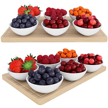 Berry Medley in Petite Bowls 3D model image 1 