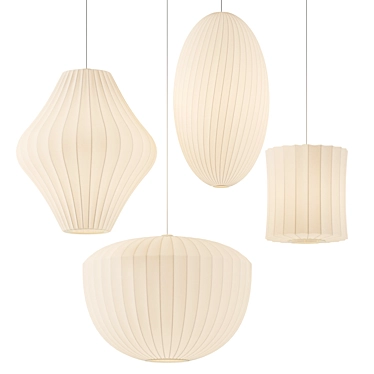 George Nelson Fabric Pendant Lights 3D model image 1 