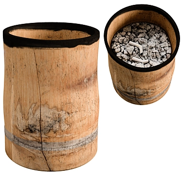 Tropical Bamboo Ashtray Holder 3D model image 1 