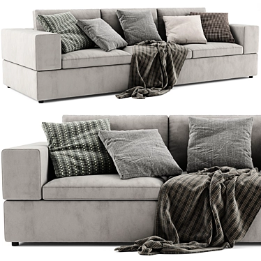 Modern Jesse Terence 3-Seats Sofa 3D model image 1 