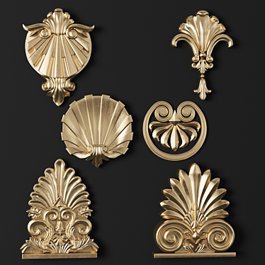 Corona 3D Trim Ornament Pack 3D model image 1 