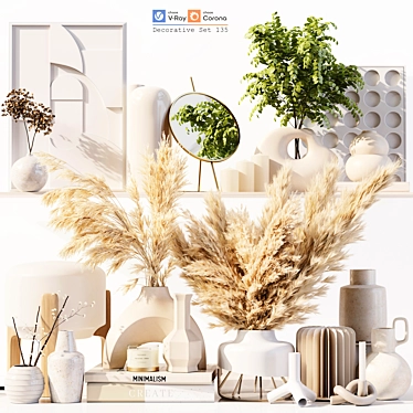 Premium 3D Decor Set 135 3D model image 1 