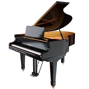 Yamaha C3 Acoustic Grand Piano 3D model image 1 