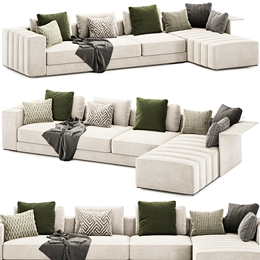 Sleek Freeman Corner Sofa Elegance 3D model image 1 