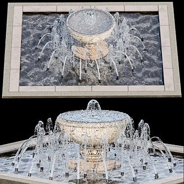 Cascade Water Fountains for Projects 3D model image 1 