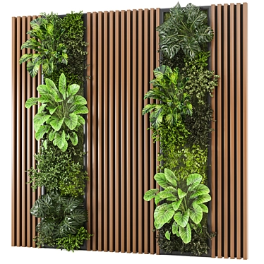 Vertical Indoor Wall Greenery Set 3D model image 1 