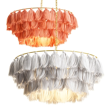 Boho Tassel Pendant Light 3D model image 1 